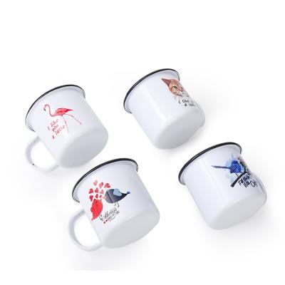 China Viable Wholesale Colorful Enamel Coffee Mug Enamel Measuring Cup Enamel Mug for sale