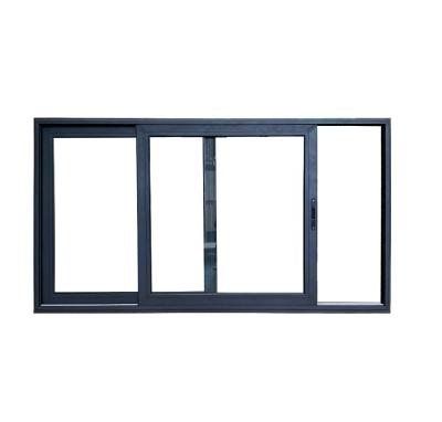 China Magnetic Screen Sliding Window Hurricane Impact Aluminum Small Glass Sliding Windows for sale