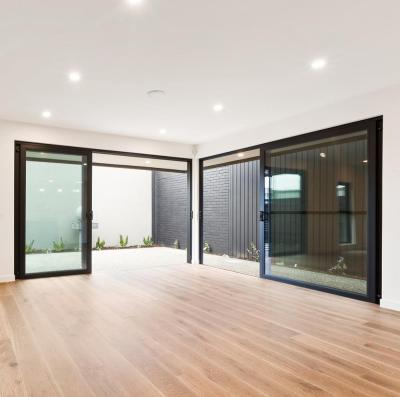 China Slide 10 Years Warranty Half Sliding Aluminum Glass Door for sale