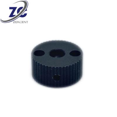 China Healthcare CNC Turning Custom Round Knurled Aluminum Knob Stainless Steel Part for sale