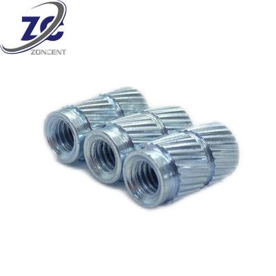 China Heavy Industry Stainless Steel Threaded Insert Nut Aluminum Knurled Round Nut For Plastics for sale