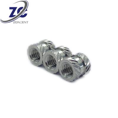 China Heavy Industry Customized Size Stainless Steel Insert Nut Threaded Insert Knurled Nut For Plastics for sale