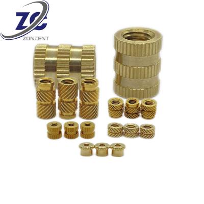 China Heavy Industry OEM Knurled Brass Hot Melt Threaded Insert Nut For Injection Molding for sale