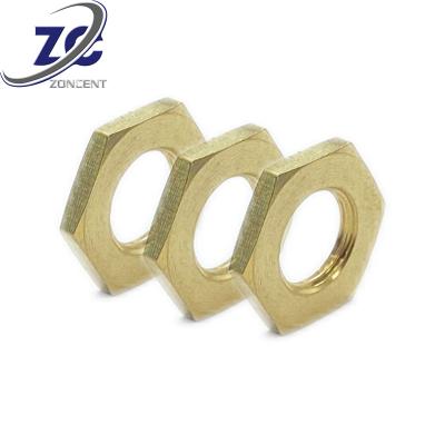 China Precision Brass Custom Factory Hex Nut Heavy Industry Thin Hex Nut for sale