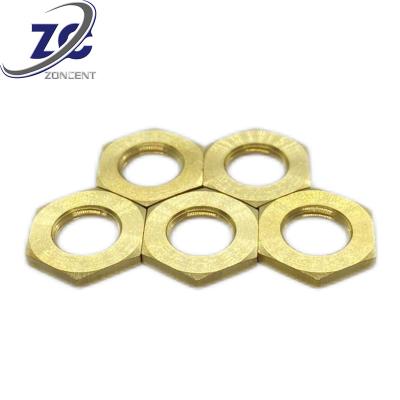 China Heavy Industry Customized Fasteners Nut CNC Turn OEM Brass Hex Nut for sale