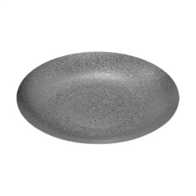 China China Viable Factory Stocked Western Dish Customized 304 Series Stainless Steel Matte Retro Snowflake Gray Plate Commercial Flat Dish for sale