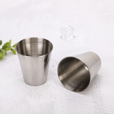 China Custom Made 300ml Viable Multifunctional Stainless Steel Mini Drinking Shot Glasses For Adult Kids Metal Whiskey Cups for sale