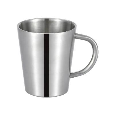 China Sustainable Home Office 300ml Stainless Steel Beer Mug With Handle Double Wall Itnsulaed Drinking Mug For Beer Juice Coffee Tea for sale