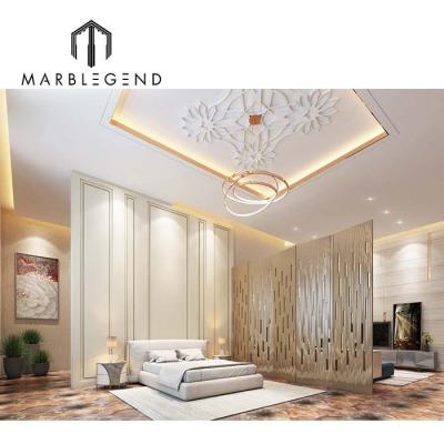 China Natural Marble Design Modern Home Interior Ideas Bedroom PFM Luxury Modern Interior Living Room Designing For Villa for sale