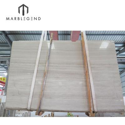 China Modern Chinese Wholesale White Marble Slab With Wood Grain for sale