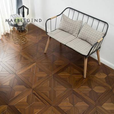 China Modern Custom Design Solid Walnut Wood Flooring Parquet Patterns Wood Parquet For Interior Decor for sale