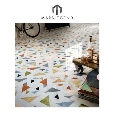 China New Design Home Decor Wall and Flooring Waterjet Marble Tile for sale