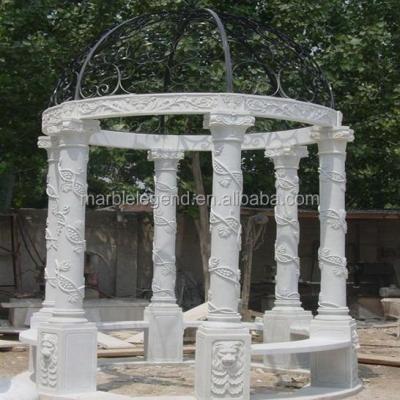 China Home architecture projects and hotel column design outdoor garden natual stone gazebo for sale