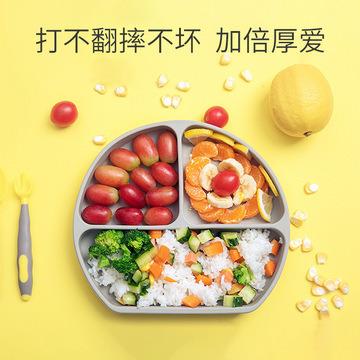 China Viable Hot Sales High Quality Safety Silicone Suction Dish For Toddlers Baby Divided Plates Silicone Baby Dishes for sale