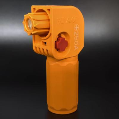 China TUV UL Energy Storage Connector 250A Waterproof Plug Crimping Orange for sale