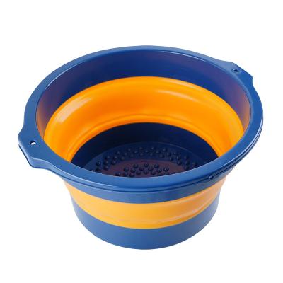 China Sustainable Home Portable Plastic Folding Foot Bath Bucket Space Saving Massage Bucket for sale