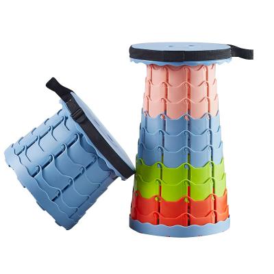 China (Size) Hot Selling Color Adjustable Folding Portable Plastic Stool Portable Telescopic Stool for sale