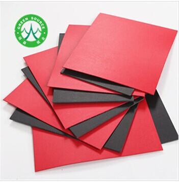 China 100% Red Paper Virgin Wood Anticurvature Black Color Pulp Colored Paperboard for sale