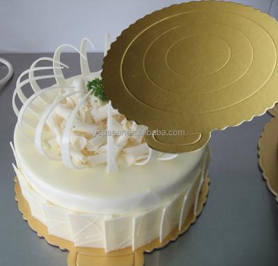 China Hot Selling Moisture Proof Golden Cardboard Foil Cake Board Tray for sale