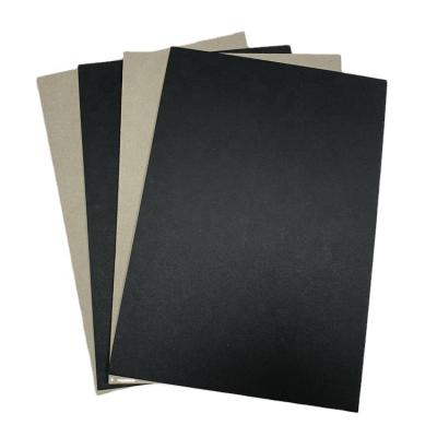 China DONGGUAN Anticurl 70*100cm Laminated Dark Black Cardboard With Gray Back Sheet for sale