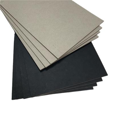 China Gray Back 1.5mm Rigid Duplex Black Cardboard Netting Paper Board Anti-Bend Rigid Black Manufacturer for sale