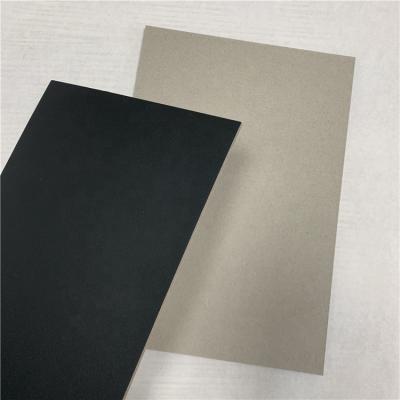 China Gray Back Laminated Cardboard Sheets 1mm Anticurl Black Cardboard Paper 1.5mm for sale