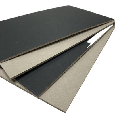 China C1S Hardness Matte Anticurvature Duplex Black Gray Back Cardboard Paper Sheets for sale