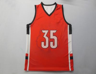 China Small Moq Antibacterial 10 PC Basketball Jersey Basketball Shirts Red V-Neck Basketball Tops for sale