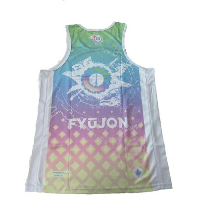 China Wholesale Custom Sublimated Antibacterial Basketball Uniform Style Basketball Tank Top New for sale