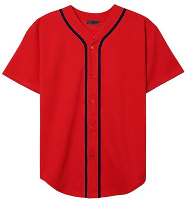 China Antibacterial Cheap T Shirts 100%Polyester Short Sleeve Jersey Baseball for sale