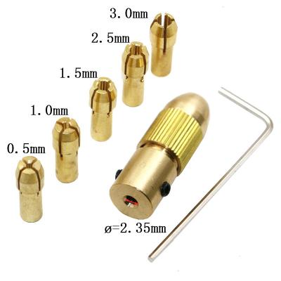 China Miniature Electric Drill Woodworking Self Clamping Drill ChuckBrass Drill Chuck For Small Electric Mill Woodworking for sale