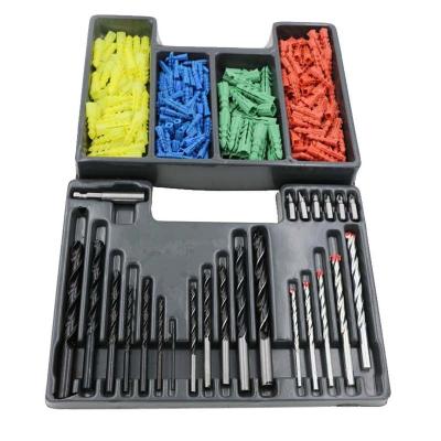 China Wood Drilling 300 Pieces Twist Drill Three Point Woodworking Drill Construction Engineering Drill Tap Extension Rod Expander Screw for sale