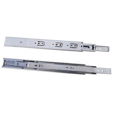 China 45 Mm Traditional Double Galvanized Sliding Rail Install Soft Narrow Drawer Slides for sale