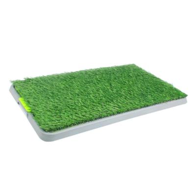 China 3 Layer Pet Patch Dogs With Artificial Grass Tray Portable Pet Mat for sale