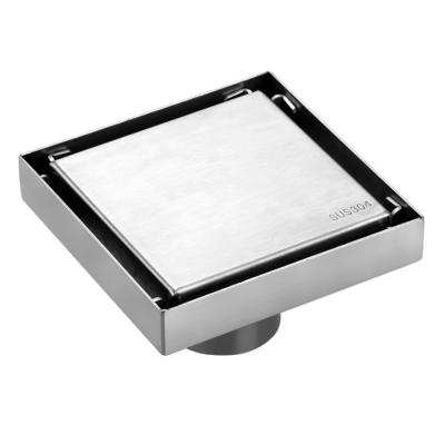 China Modern SUS 304 Stainless Steel Bathroom Shower Square Invisible Floor Drain With Tile Insert Grate for sale