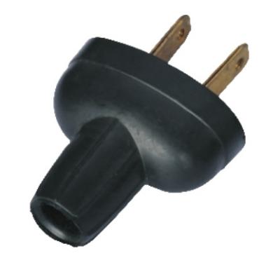 China Each of the two pin plug black rubber male for sale