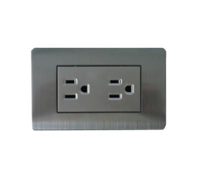 China Stainless Steel Face Plate Wall Switch Stainless Wall Socket for sale