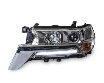 China Landcool Luze Black Headlight Modified Land Patrol 16-20 Bottom With High Rise With LED Dual Lens Headlamp Assembly Land Cruiser 150 for sale