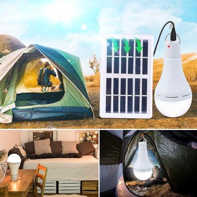 China High Quality Outdoor Portable Solar Energy Saving Light 9w LED Solar Bulb Garden Camping Light Bulb for sale