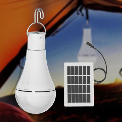 China Adjustable Remote Control Solar Powered LED Light Outdoor Solar Bulb 9W Outdoor Camping Camping Light for sale