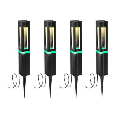 China Garden 2021 IP67 12V LED Black Housing Waterproof Garden Light 4 Pieces for sale