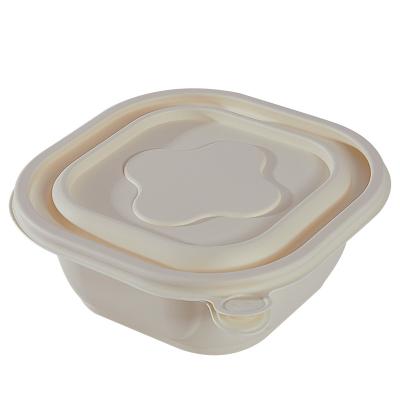 China Disposable Square Heat Resistant Microwavable Disposable Take Out Food Container for sale