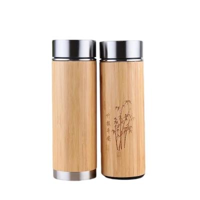 China PORTABLE High Quality Bamboo Coffee Mug Stainless Steel Travel Insulated Bamboo Mug for sale