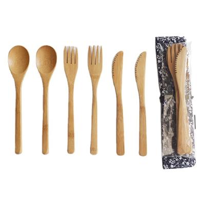 China Fashion Style Sustainable Bamboo Tableware Sets Eco Friendly Biodegradable Bamboo Tableware for sale