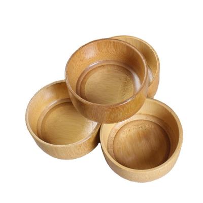 China Disposable Round Bamboo Biodegradable Reusable Bowl Utensil Organic Serving Dish Dinnerware For Home Kitchen for sale