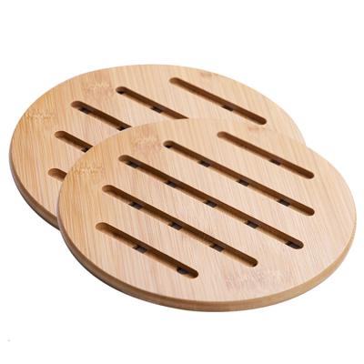 China Disposable Bamboo Coffee Coaster Mug Mat Cup Pad Heat Insulation Set for sale