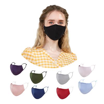 China Wholesale Reusable Washable Adult Organic Cotton Black Adjustable Ear Loop Anti-dust-fog-haze-wind 4 Ply Face Mask for sale