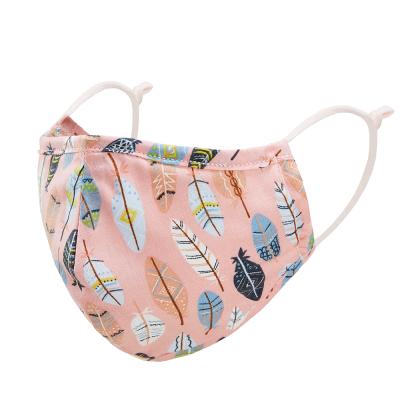 China Anti-dust-fog-haze-wind Ready to ship flower pattern cotton reusable face mask 4 layers pure cotton cloth daily reusable face mask in stock for sale