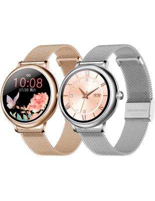 China MP3 Playback 1.08 Inch IPS Touch IOS Menstrual Cycle Tracker Female Heart Rate Fitness Tracker Full Screen Girl Watch NCF80 Android Smart Bracelet for sale