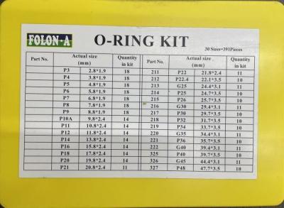 China Rubber O Ring Kit In Various Sizes OR-15 Model Working Temperature From -30.C To 120.C for sale